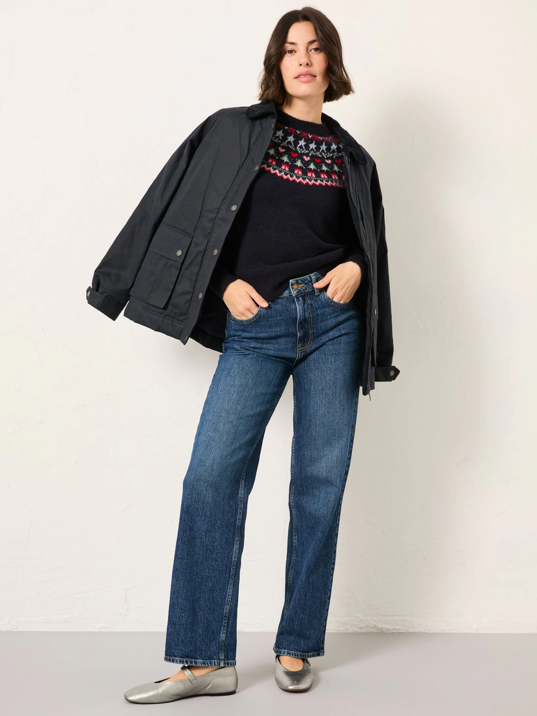 FatFace Fairisle Knitted Crew Neck Jumper