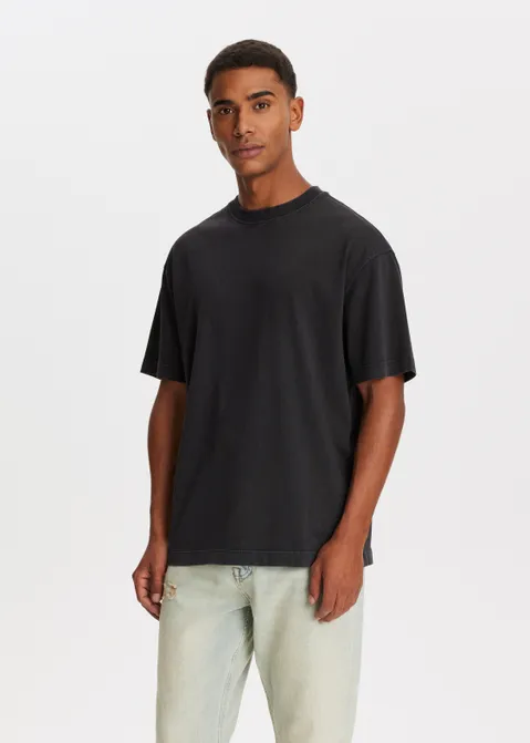 Oversized t-shirt washed antraciet (ACIDWAS)