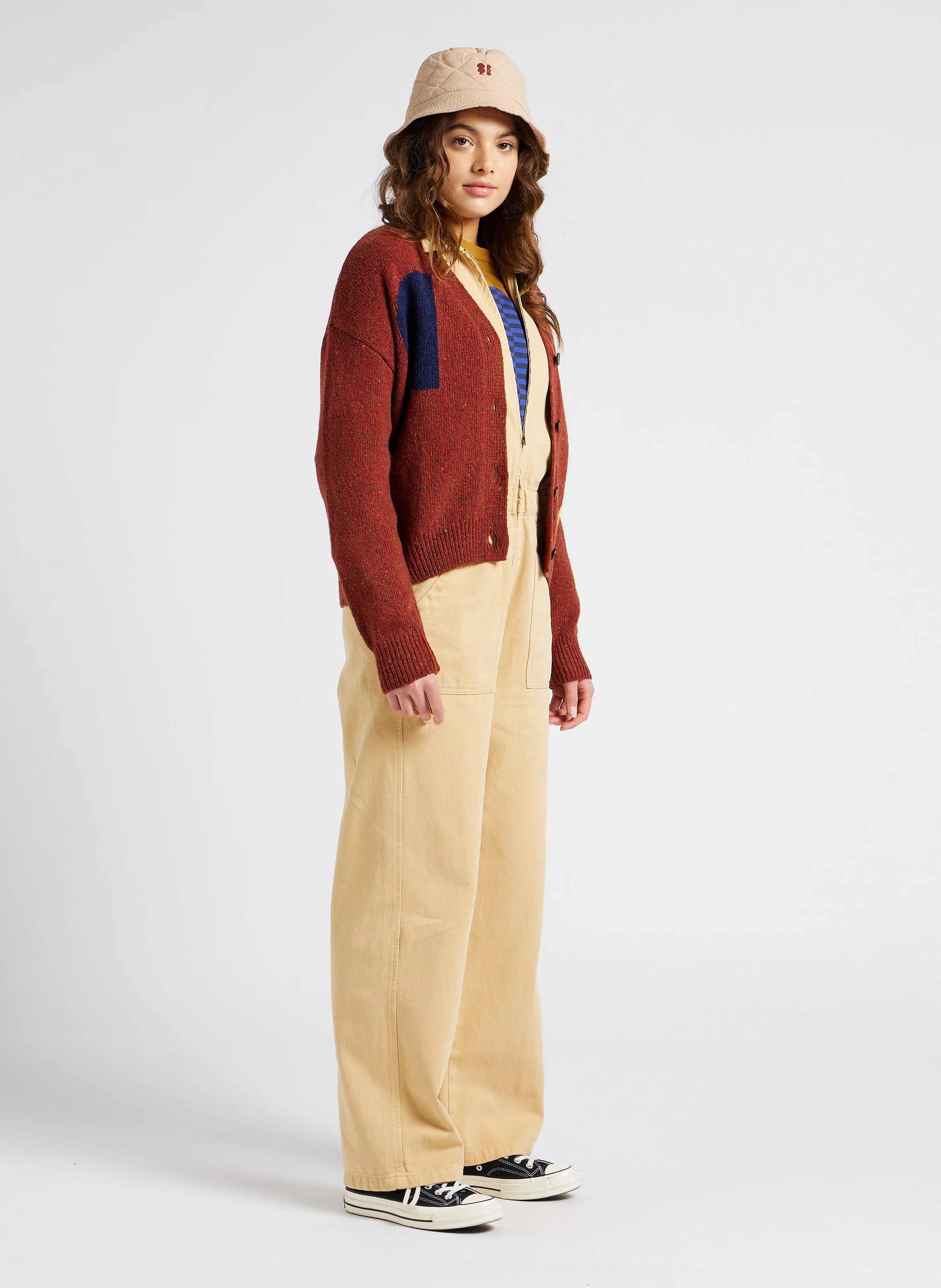 Combinaison col classique en coton| Marron