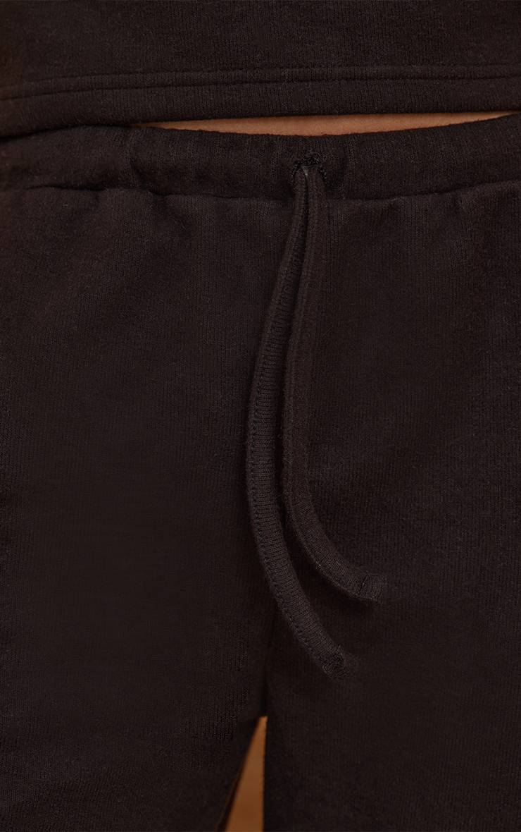 Noir Pantalon Droit En Maille Côtelée