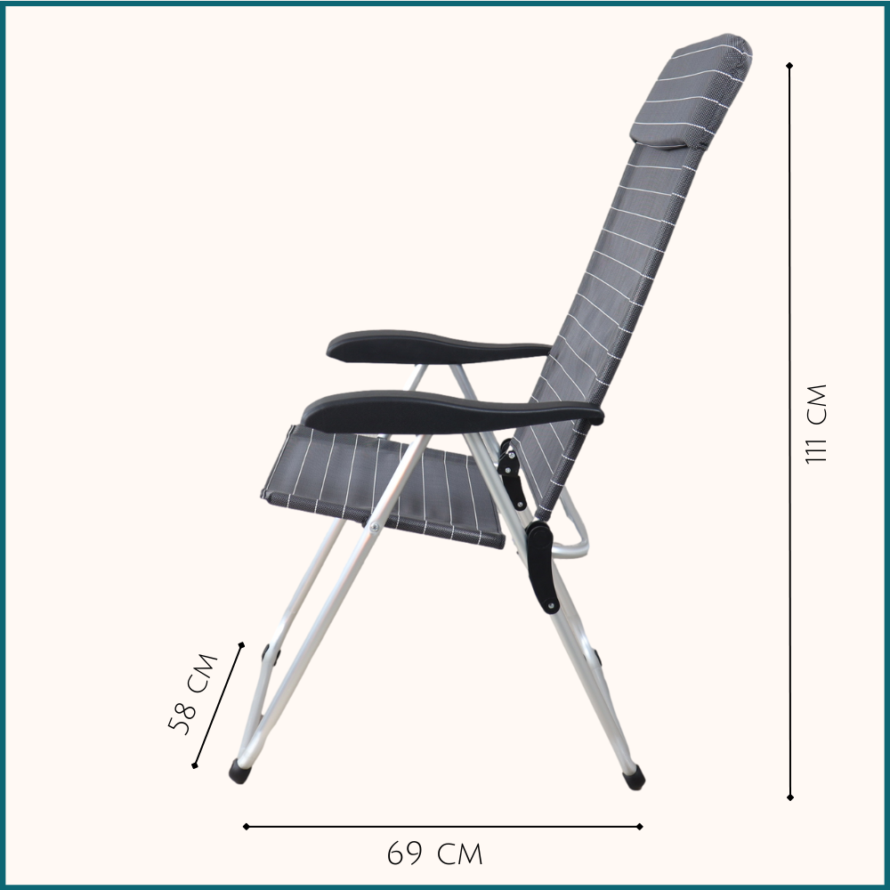 HIXA camping standenstoel - set van 4