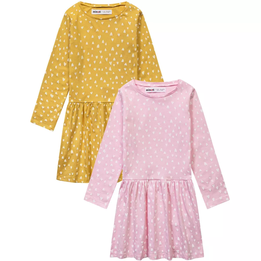 MINOTI 2er-Pack Jerseykleider Senfgelb Gelb
