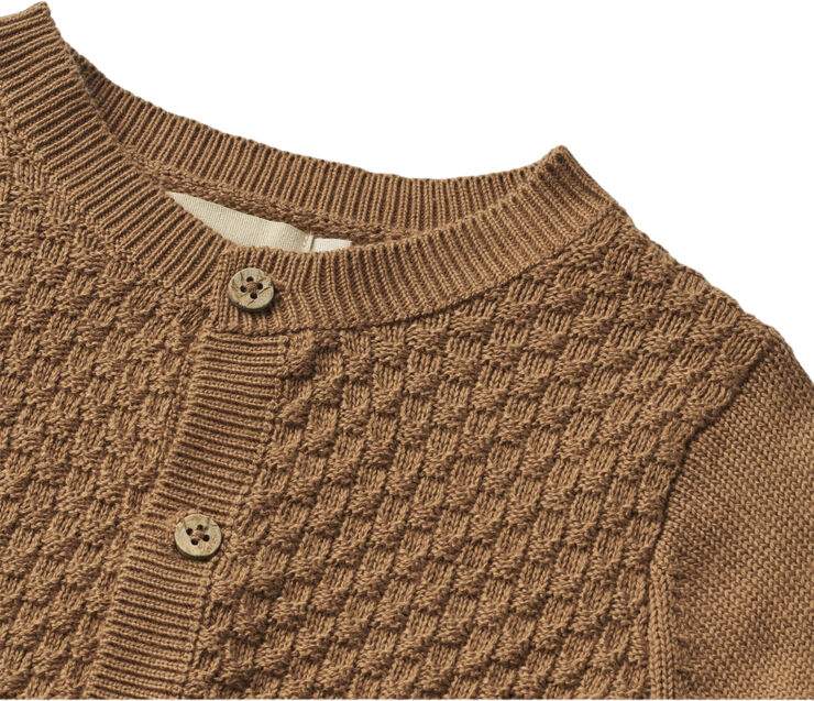 Wheat Strik Cardigan Bjørn Caramel