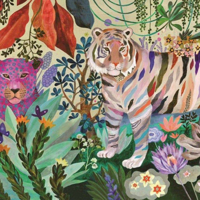Puzzle : 1000 pièces - Rainbow Tigers