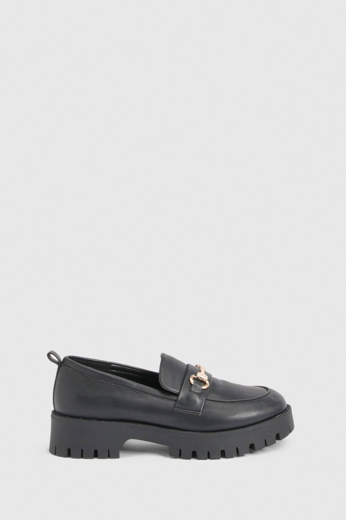 boohoo Mocassins À Bride En T Épais
