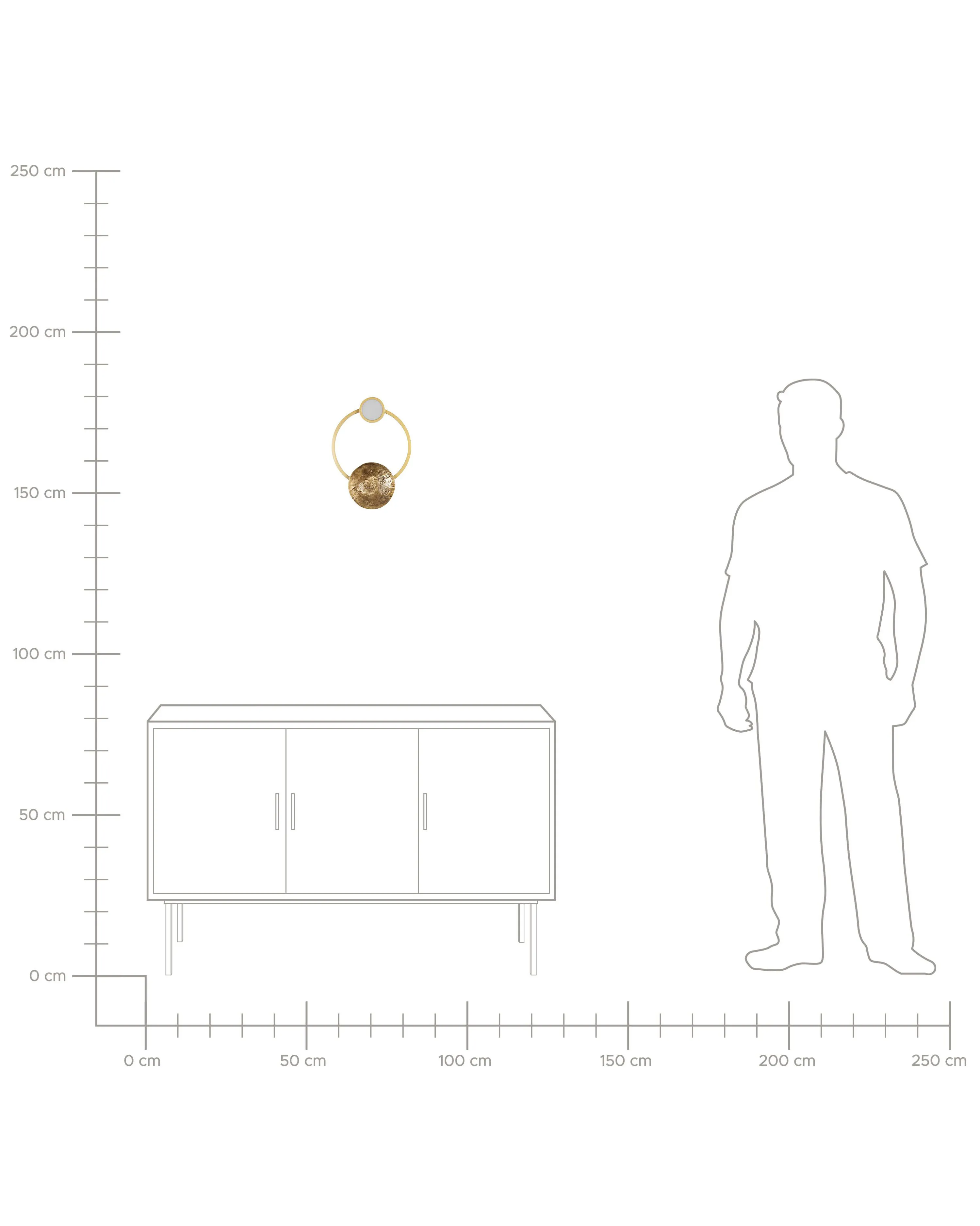 LED wandlamp PONUGA Metaal Goud