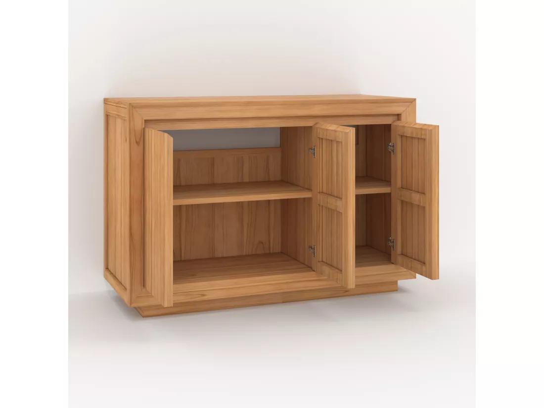 Meuble de salle de bain en bois de teck 120 cm - Pernelle