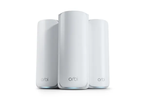 NETGEAR Orbi 770 Series RBE773 - Wi-Fi-system - (router, 2 extendere) - op til 6750 sq.ft - mesh 1GbE, Wi-Fi 7 Multi-Band