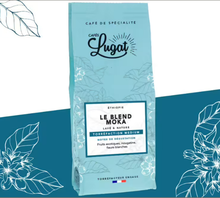 Café moulu : Le Blend Moka - 250g - Cafés Lugat
