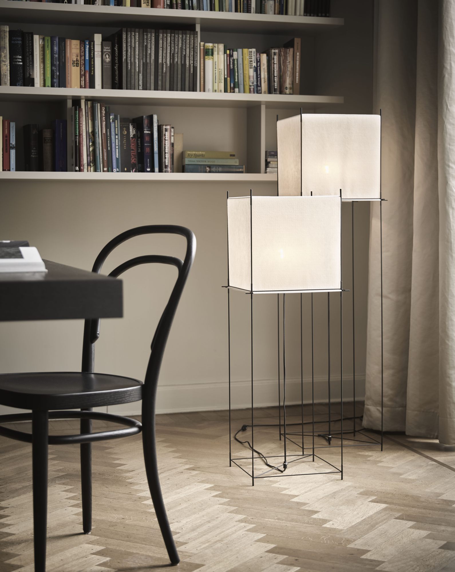 Vloerlamp Lotek Classic 4 hoogtes zwart