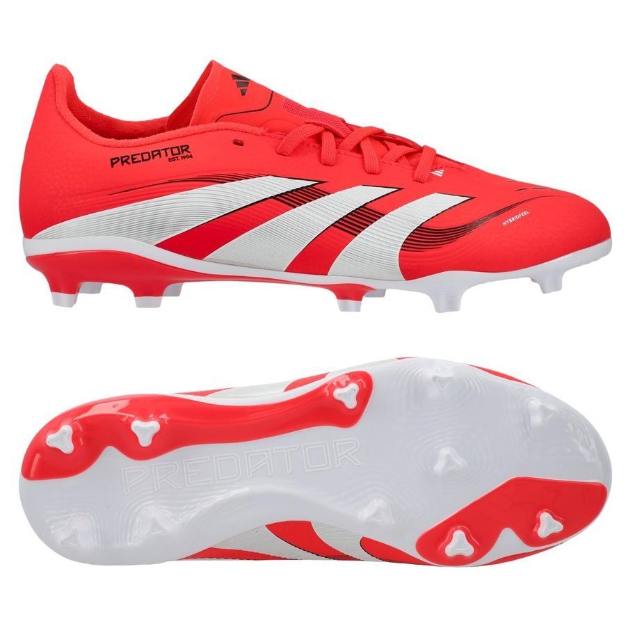 adidas Predator League FG/AG Pure Victory - Lucid Red/Blanc/Noir Enfant
