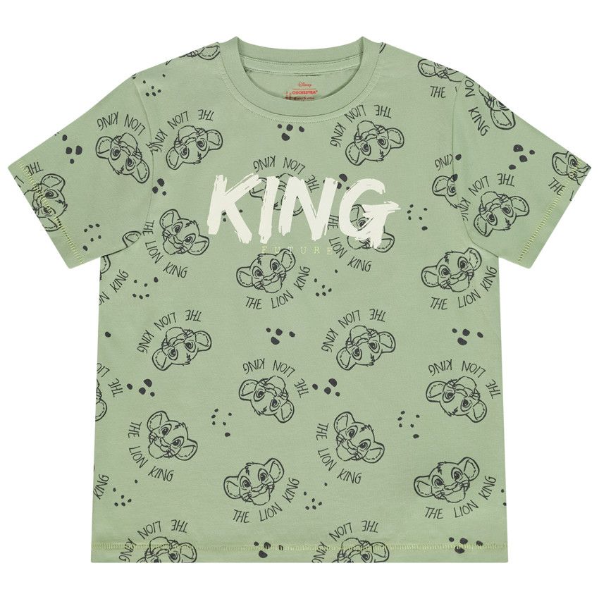 T-shirt manches courtes imprimé Le Roi Lion Disney pour bébé garçon - Vert