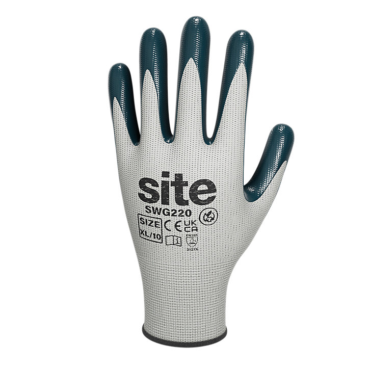 Gants de manipulation générale en mousse nitrile Site bleu - Taille 8 (M)