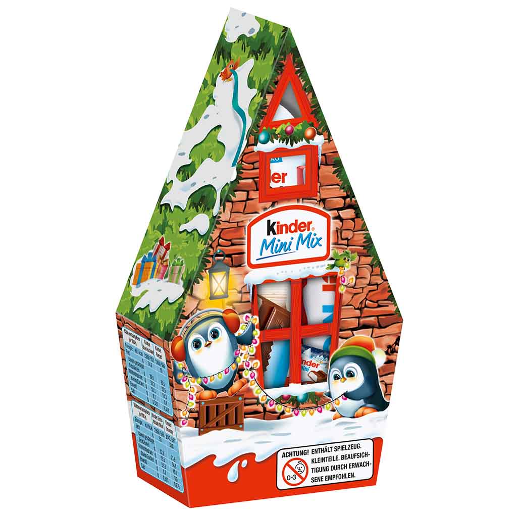 kinder mini Mix Weihnachtshäuschen 76g MHD:20.4.25