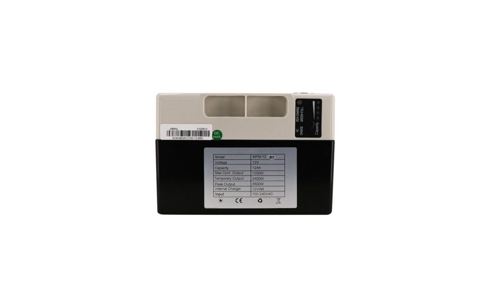Mestic Powerpack MPM-12 Lithium-Ionen-Batterie 12 V 12 Ah