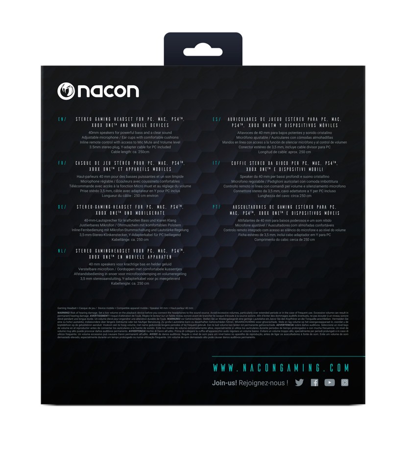 Nacon Stereo Headset Wired GH-110ST PS4/Xbox/PC
