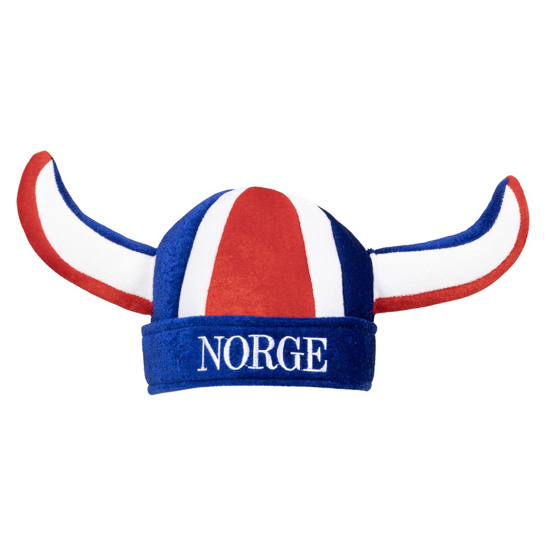 Vikinghjelm med norsk flagg
