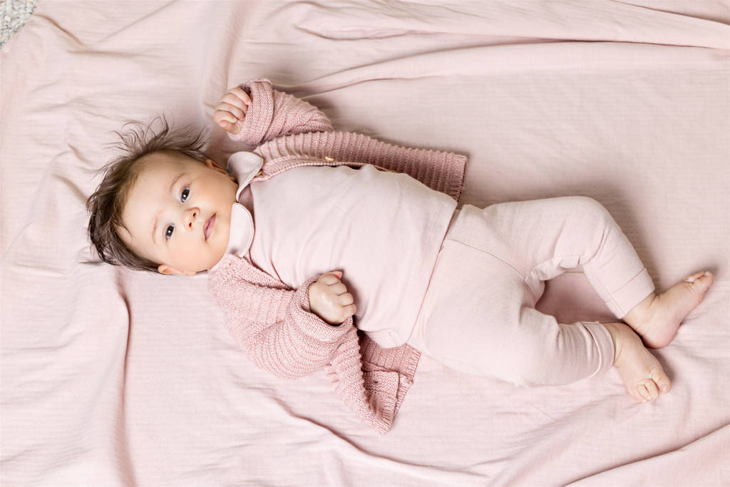Petite Maison baby gebreid vest Kiki roze