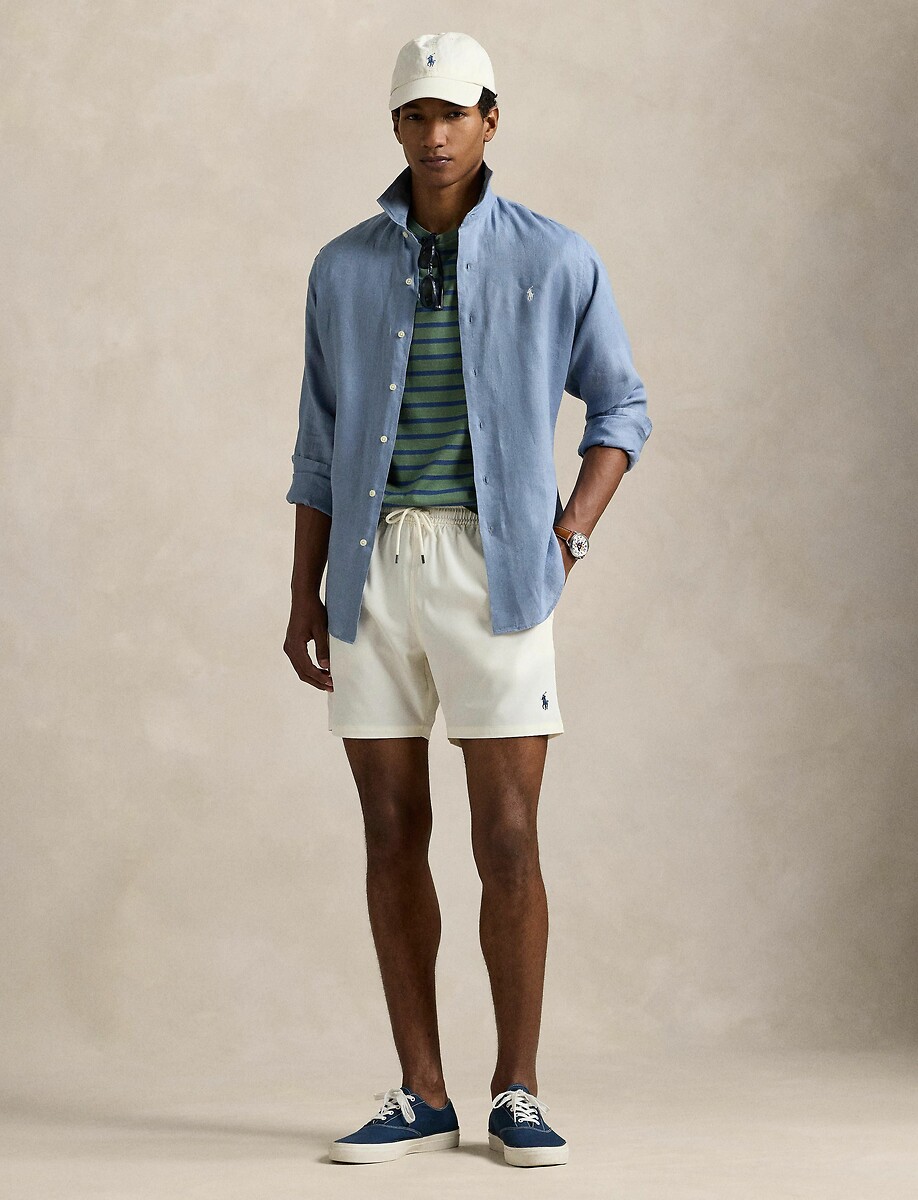 POLO RALPH LAUREN<br>Calções de banho com logotipo bordado