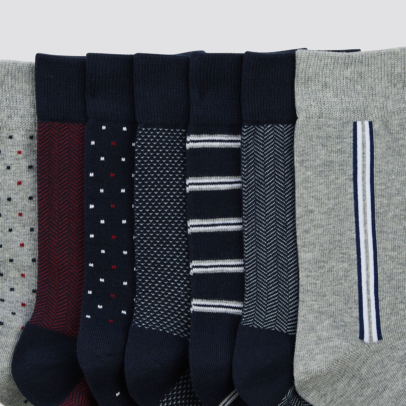 Coffret cadeau de 7 paires de chaussettes fantaisi Bleu moyen