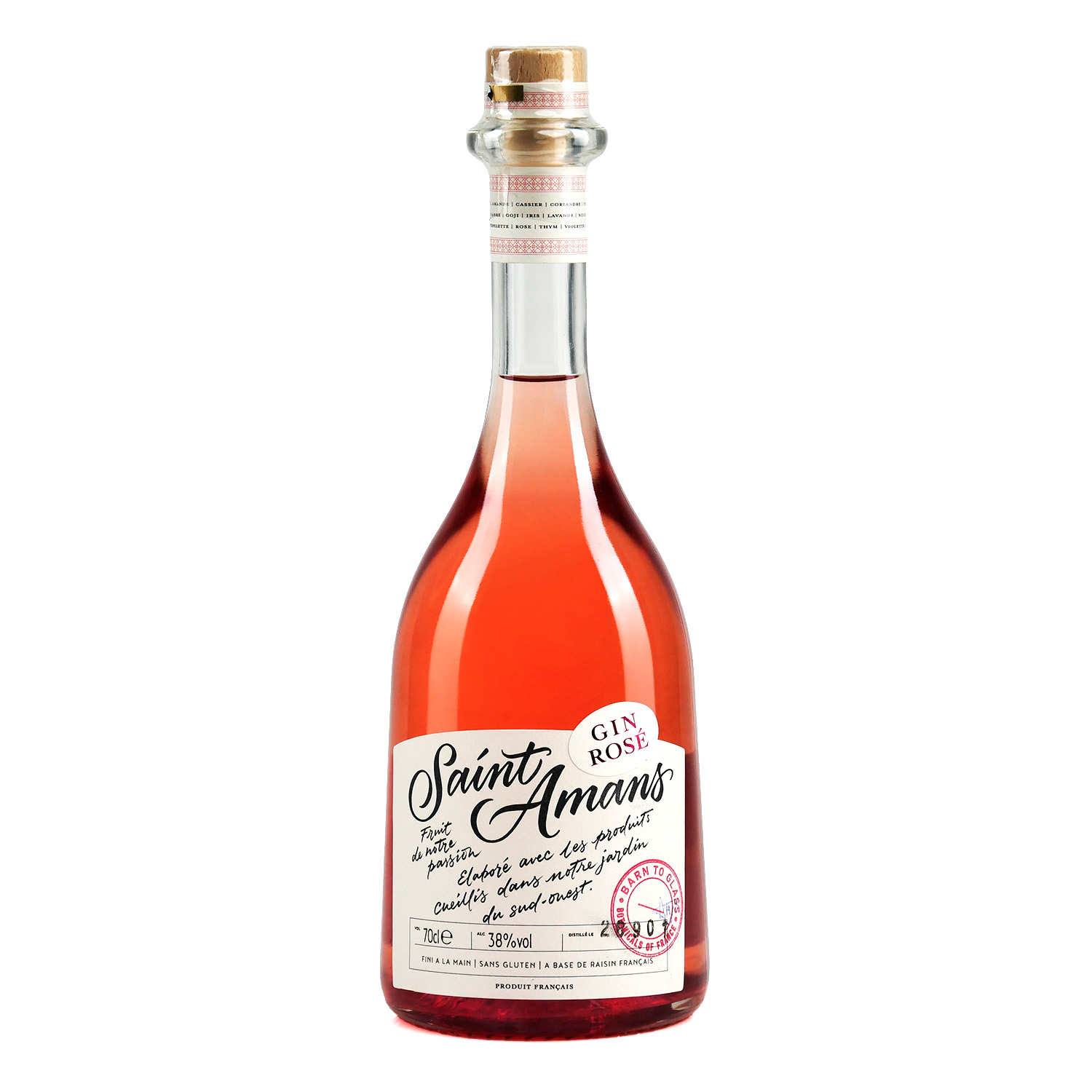 Gin rosé français Saint Amans 38%