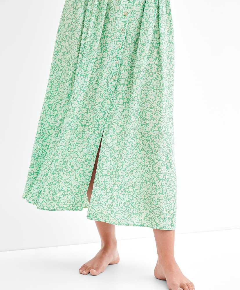 vestido longo floral