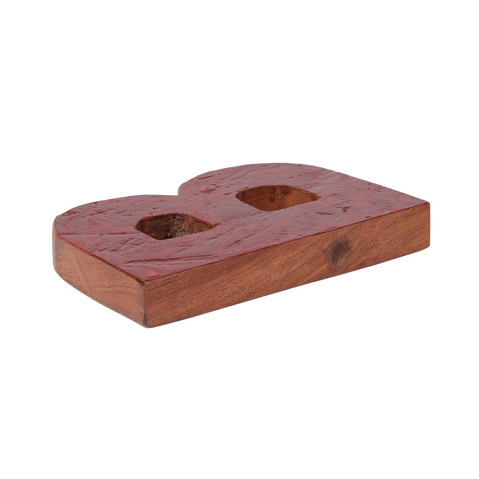 Holzbuchstabe 'B', mehrfarbig, T 2,5 cm, B 13 cm, H 19 cm von fischer's lagerhaus