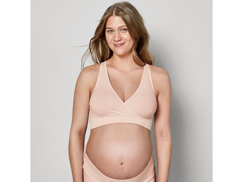 MEDELA Still- und Schlaf-BH Keep Cool Beige Gr. M Atmungsaktiver Schlaf-BH für Schwangerschaft und Stillzeit