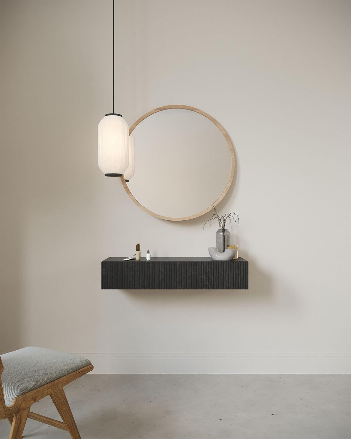Selsey Konsolentisch Mit Schublade Beistelltisch 90 cm Eingangstisch Konsole Schminktisch Hängend Portland Schwarz Nolie