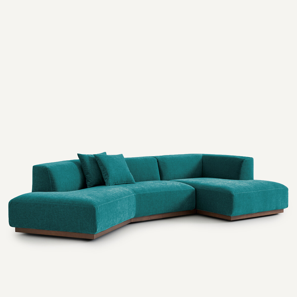 AM.PM<br>Sofá de canto direito em veludo chenille, Jacopo