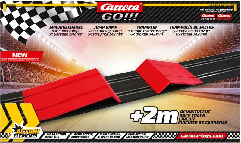 Carrera - 20071599 - Action Pack - Meerkleurig - Inclusief Springschans en Baanaccessoires