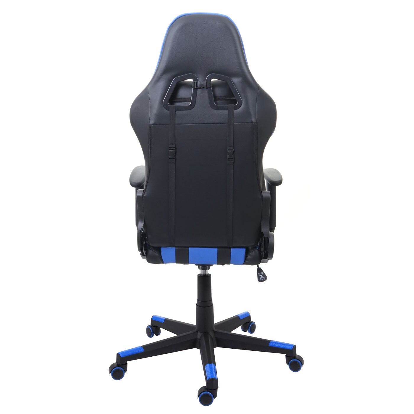 Bürostuhl MCW-F84, Schreibtischstuhl Gamingstuhl Chefsessel Drehstuhl, Kunstleder ~ schwarz/blau