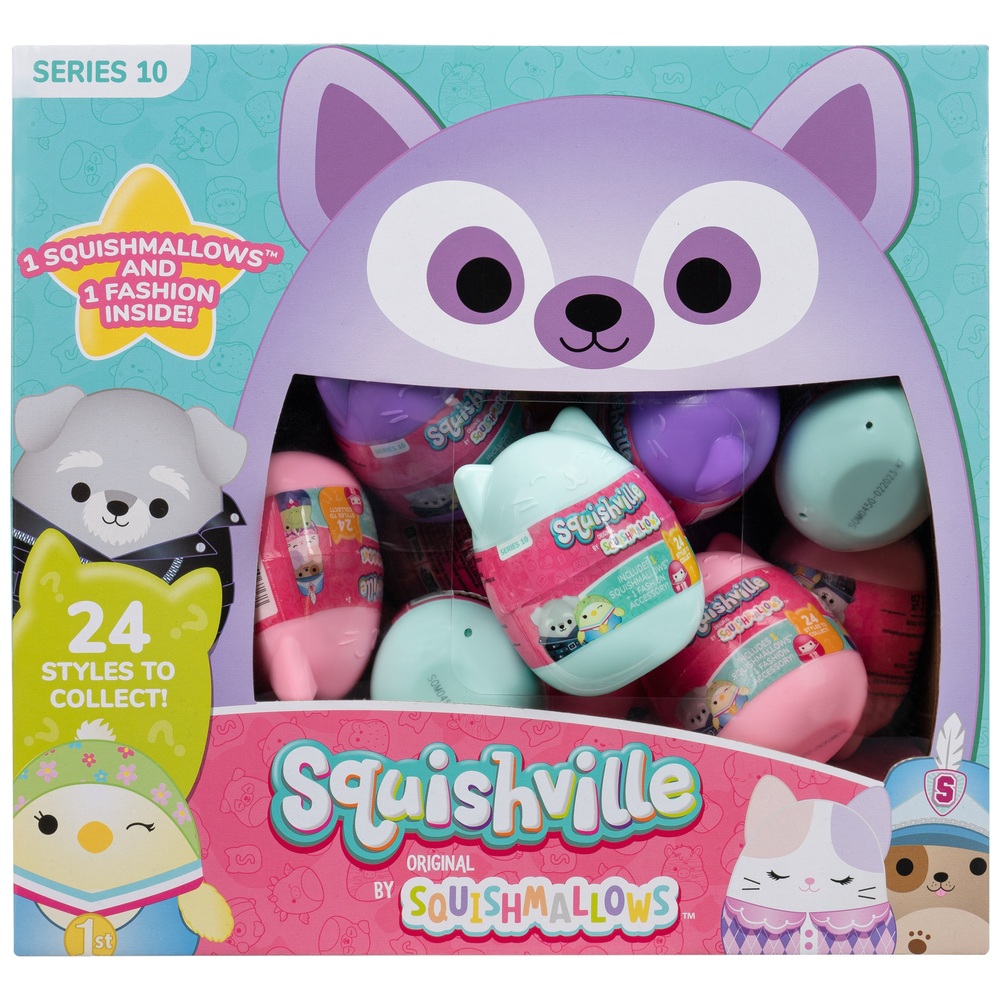 Squishville von Original Squishmallows Serie 10 Überraschungs-Plüschtier-Sortiment (5 cm)