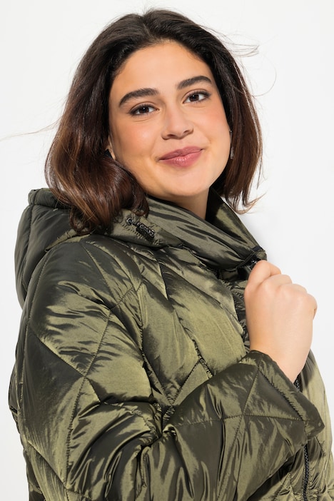 HYPRAR Steppjacke, Kapuze, 2-Wege-Zipper, Zipptaschen