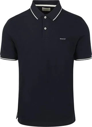 Gant Tipping Piqué Poloshirt Navy 2062034-433 kopen