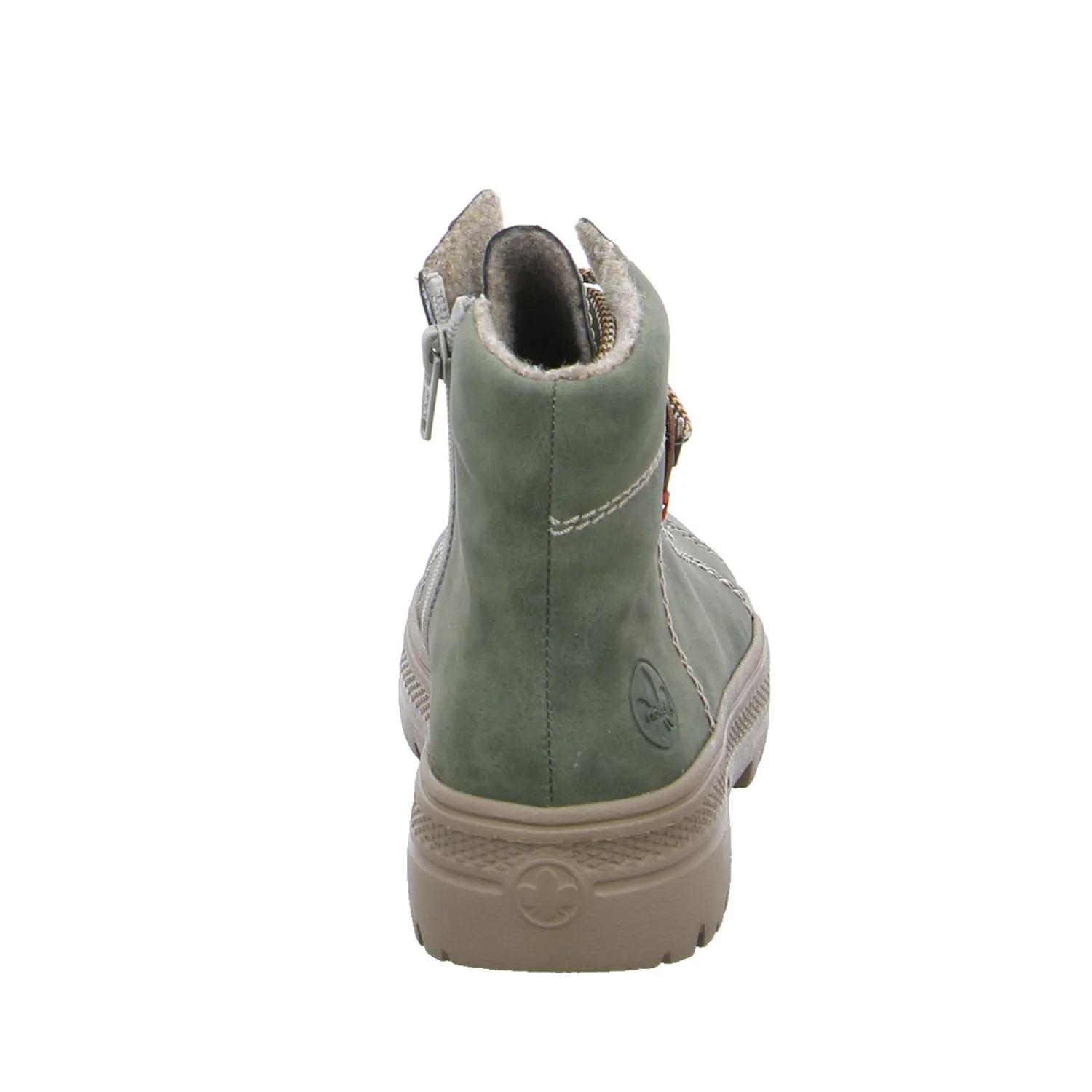 RIEKER Boot Olive Lederimitat