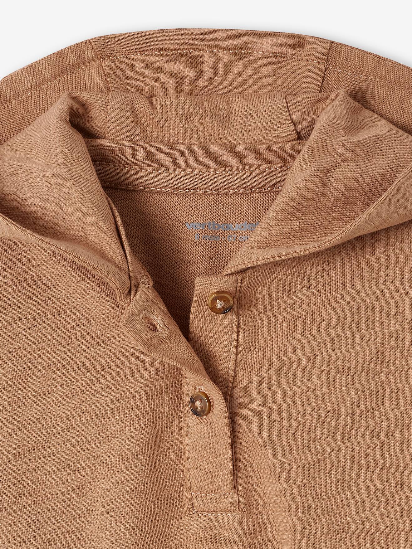 Camiseta com capuz Baby cappuccino em malha mista