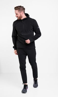 CygnusHALF ZIP FLEECEHOODY - schwarz