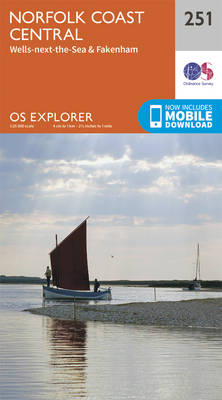 Norfolk Coast Central - OS Explorer Map 251 (Sheet map, folded)