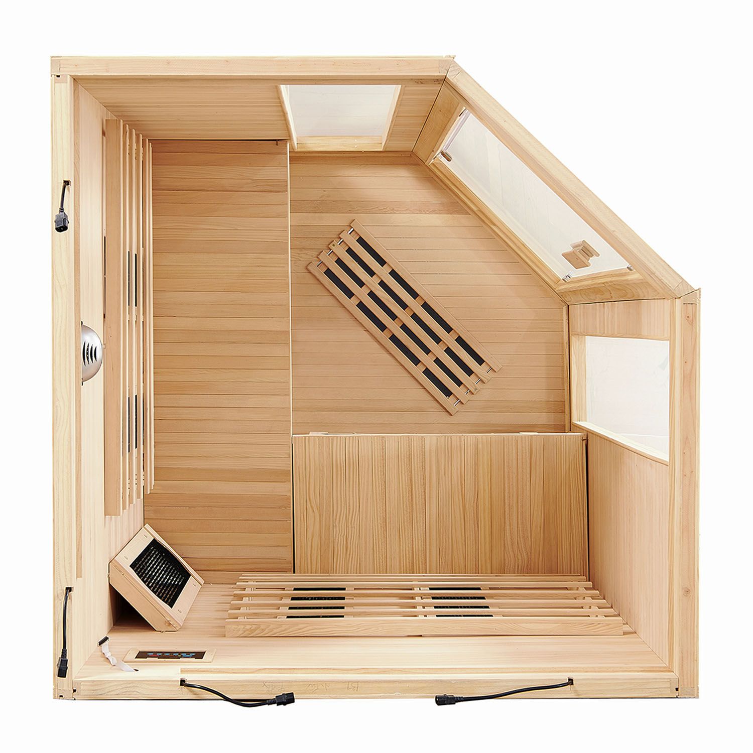 Infrarotkabine Nyborg E150K – Infrarotsauna 4 Personen –LED-Farblicht, 7 Keramik-, 1 Flächenstrahler