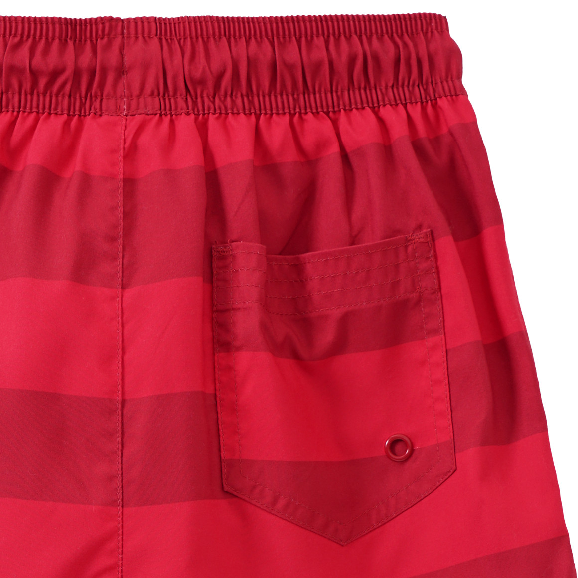 Famy Jungen Badeshorts mit Streifen dunkelrot / hellrot