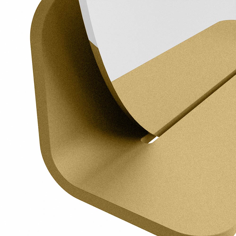 Mondiaz Spot spiegel rond Ø40cm met planchet oro