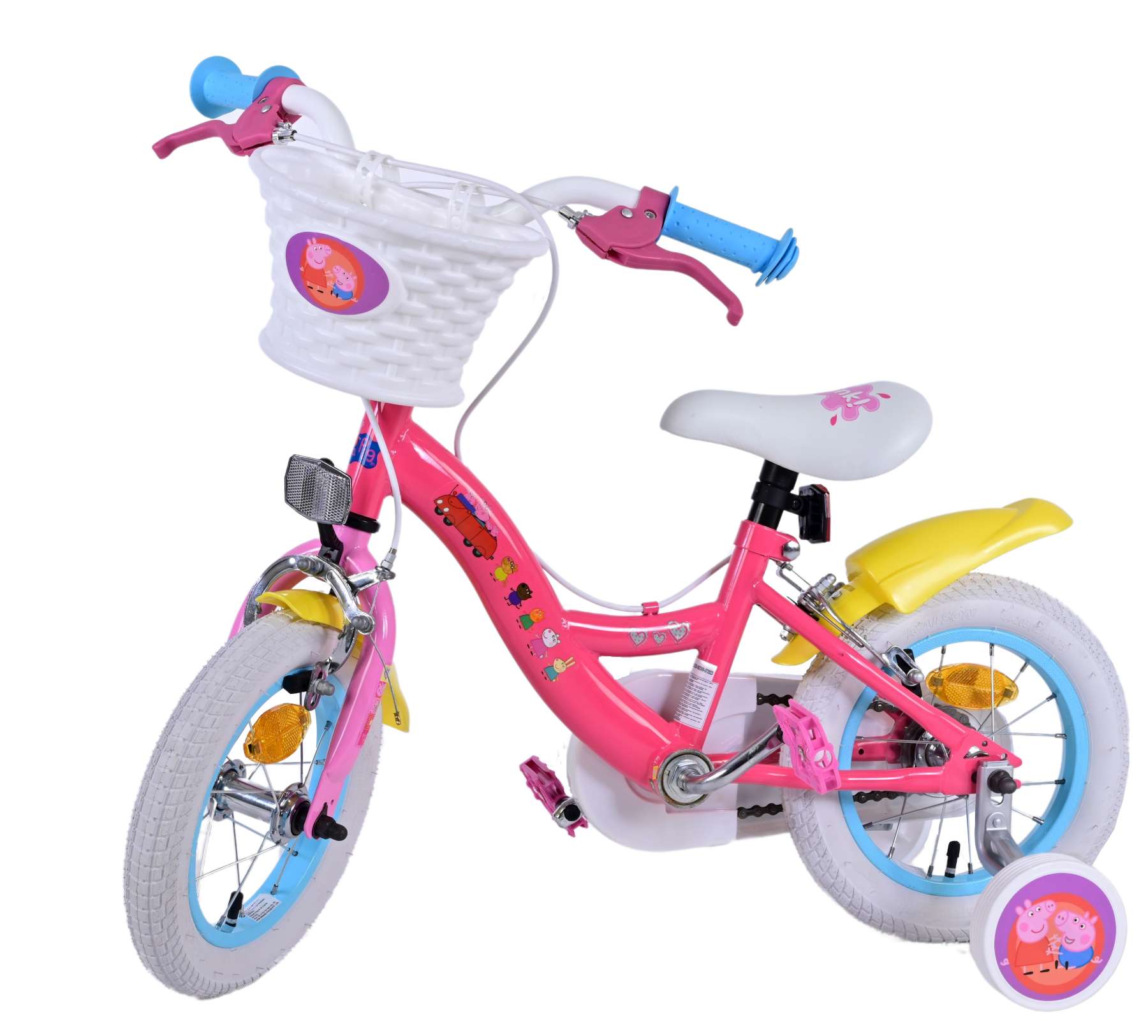 Kinderfahrrad Peppa Pig für Mädchen 12 Zoll Kinderrad in Pink