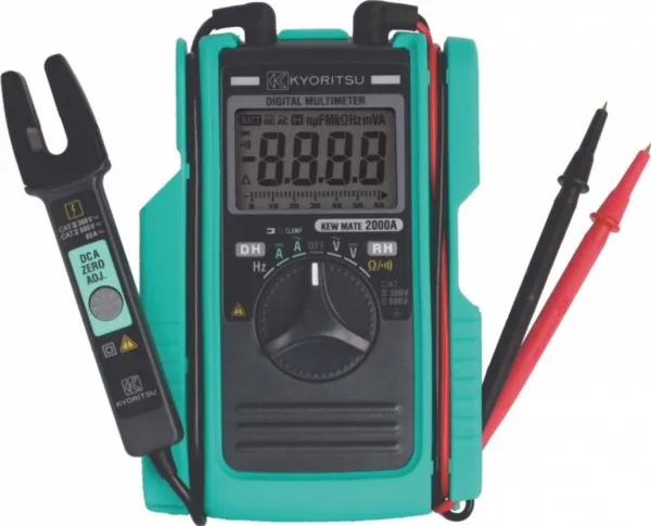 Kyoritsu KEW Mate 2000 A Hånd-multimeter, Strømtang digital CAT III 300 V, CAT II 600 V Visning (counts): 3400