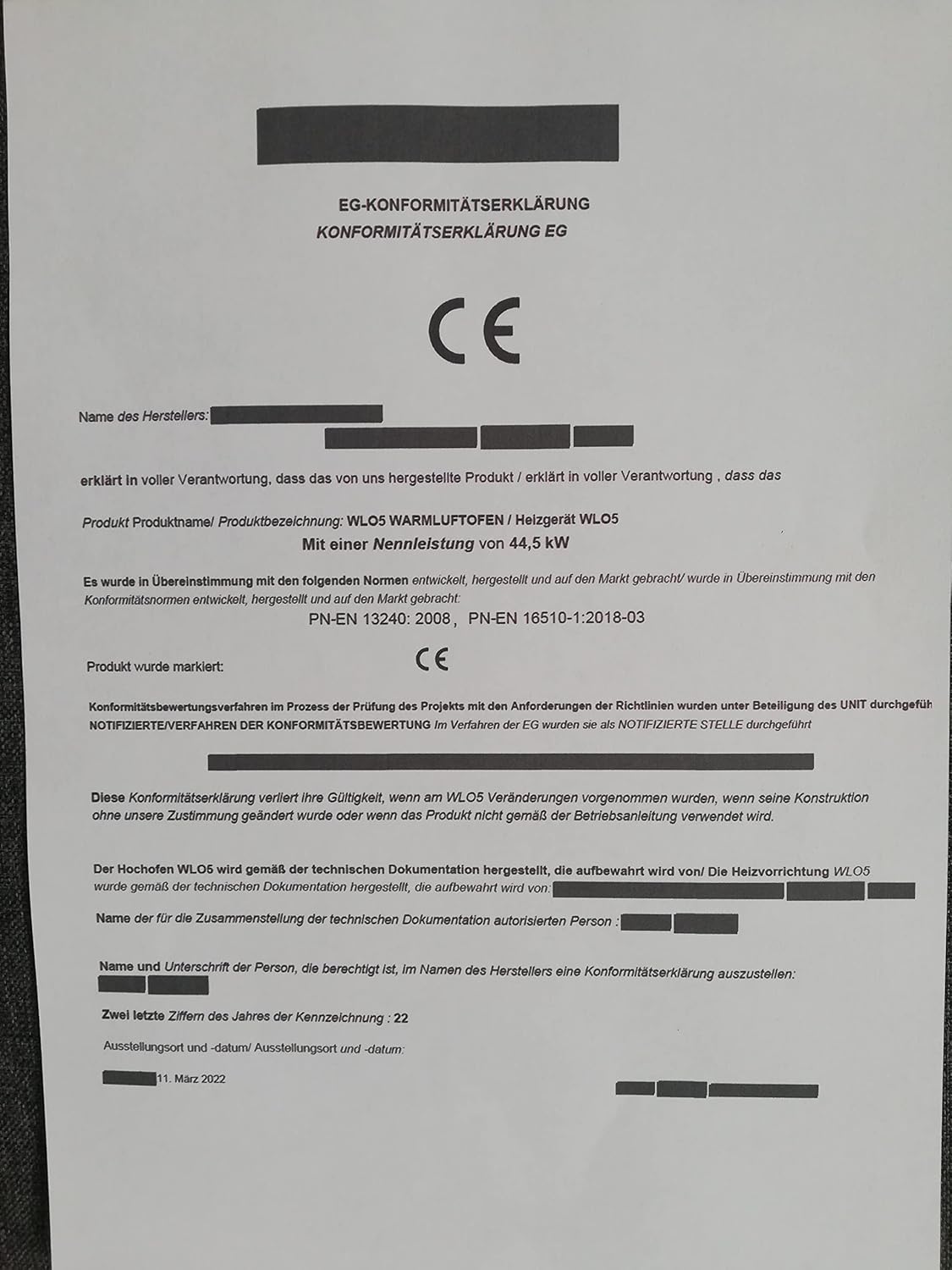 Warmluftofen,Holzofen,Werkstattofen,Kaminofen 50KW