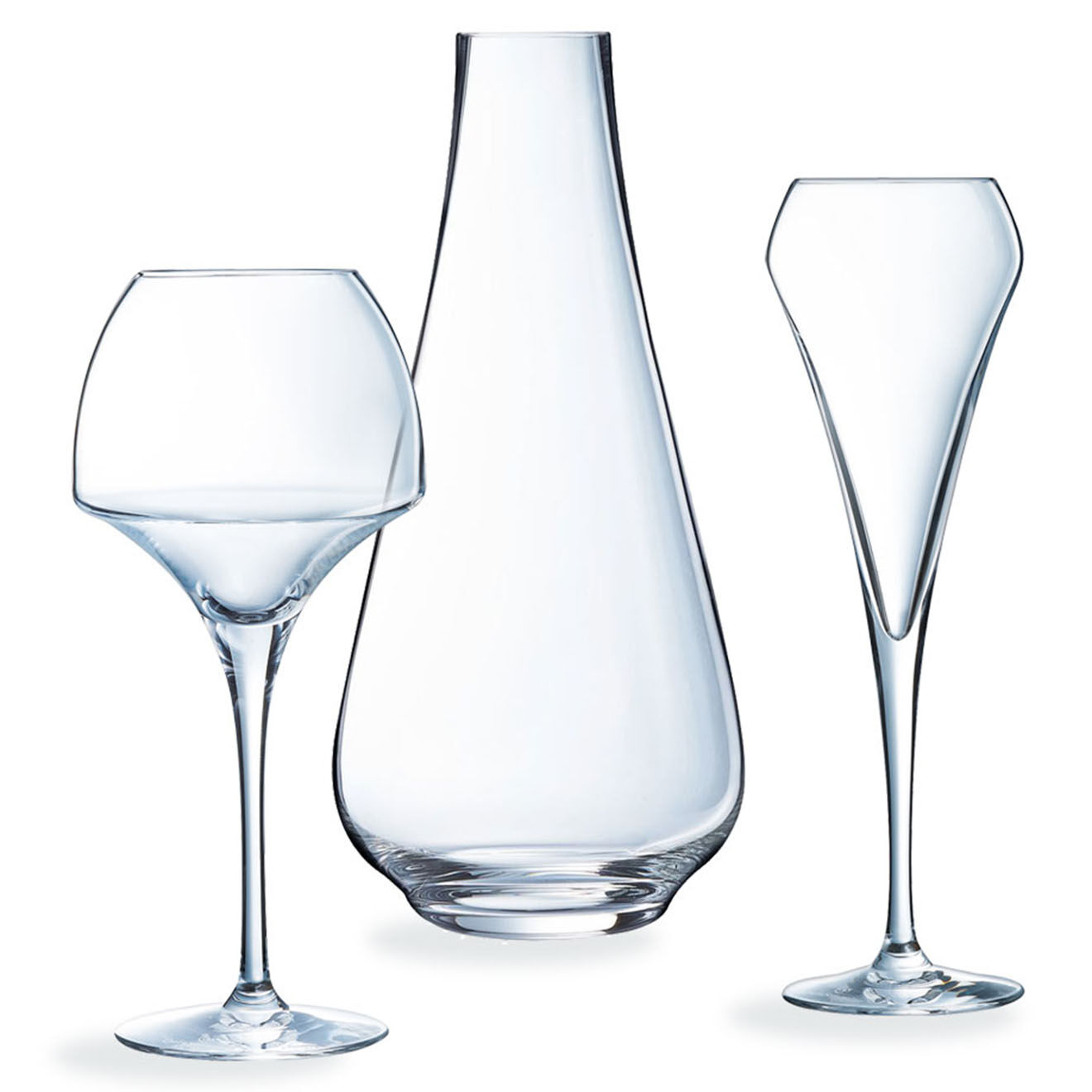 Chef & Sommelier Set 12 verres à pied Open Up + carafe transparents