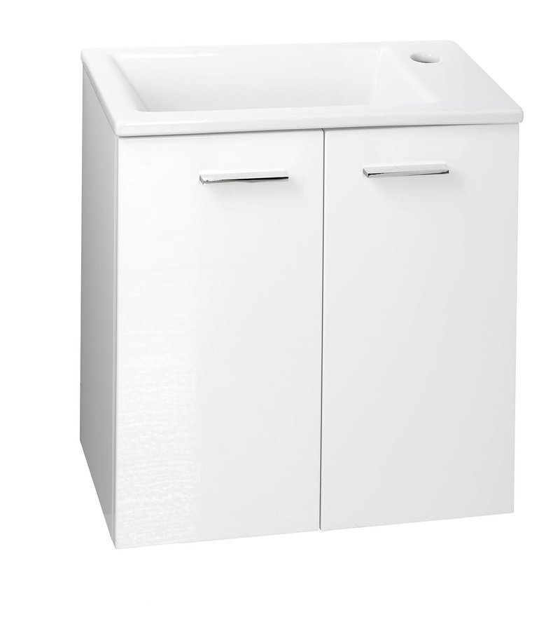 Aqualine Zuno keramische fontein voor meubel 50x25cm wit glans
