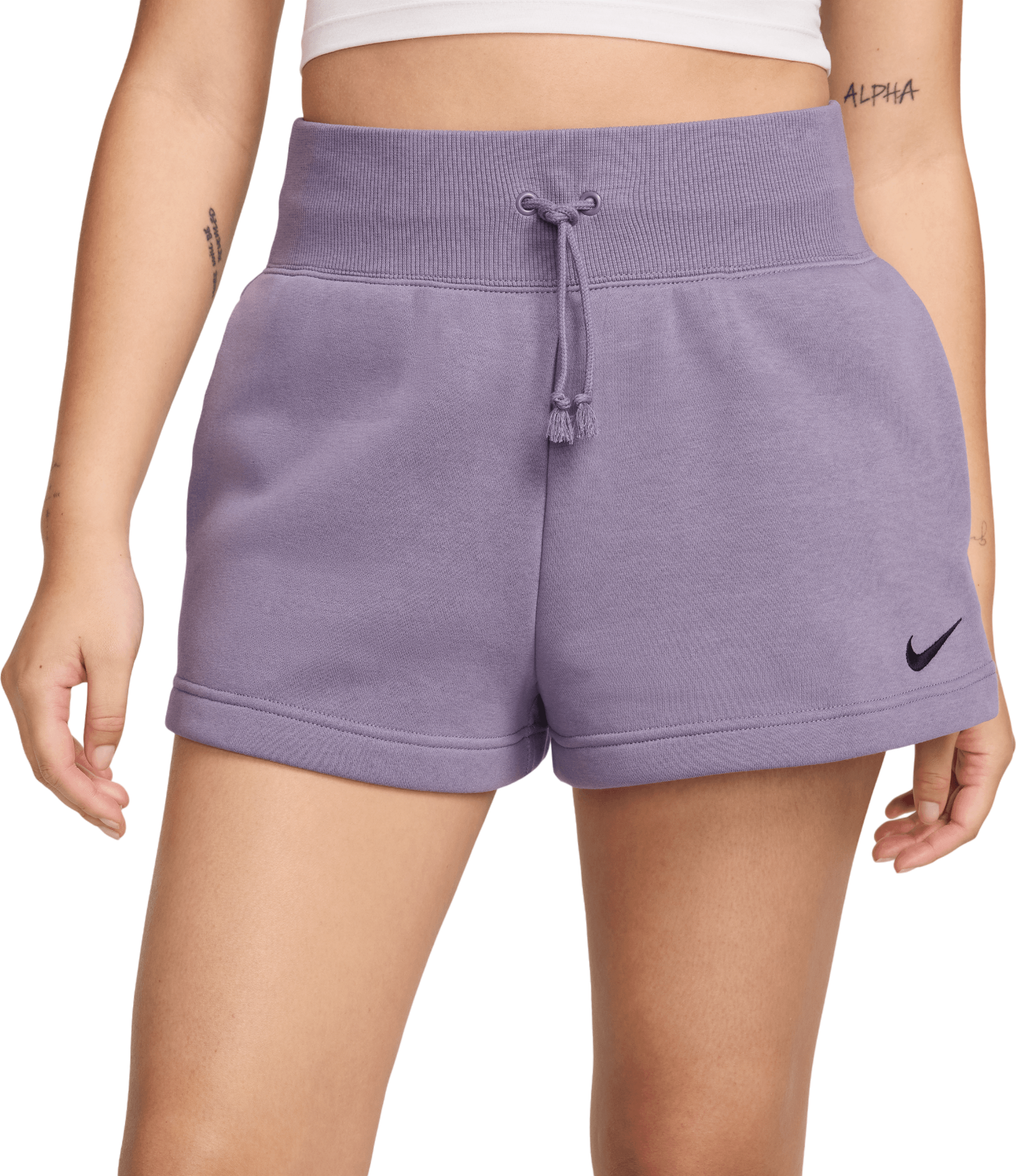 Nike Phoenix Fleece High Waist Loose Short Damen Lila F509