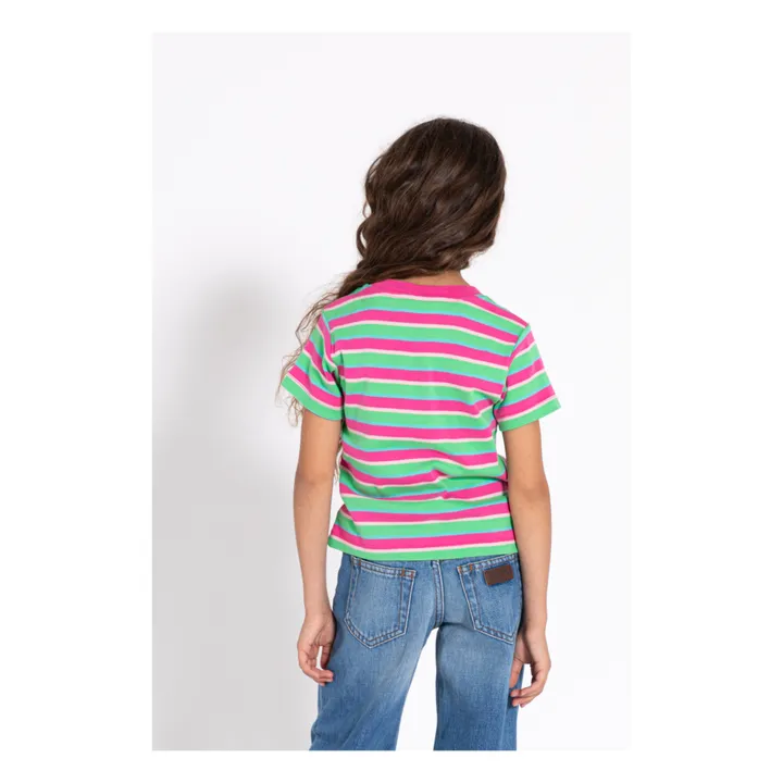 Finger in the nose T-shirt Rayé Kelly | Rose