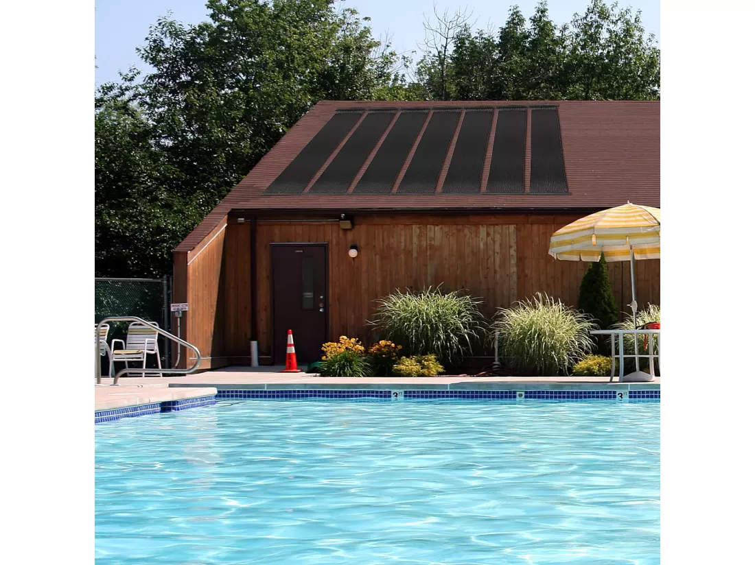 Chauffage Solaire pour Piscines 2 Panneaux Collecteurs Solaires de 300 x 75 cm, Chauffe-Piscine Solaire en Matériau PE Résistant aux Intempéries Plastique et vinyleorption de Chaleur